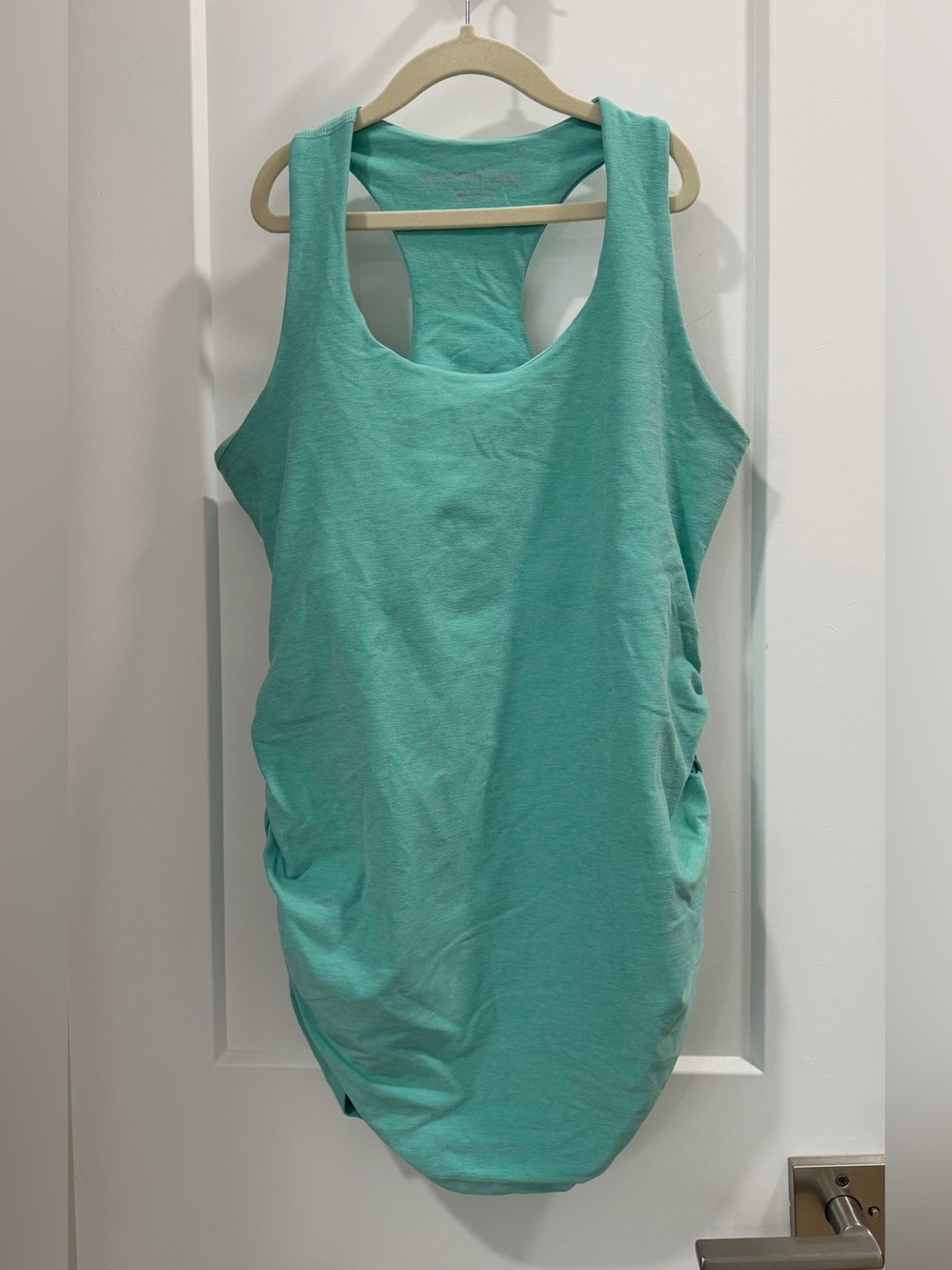 Beyond Yoga Beyond the Bump Aquamarine Heather | Bases Covered Maternity Tank L